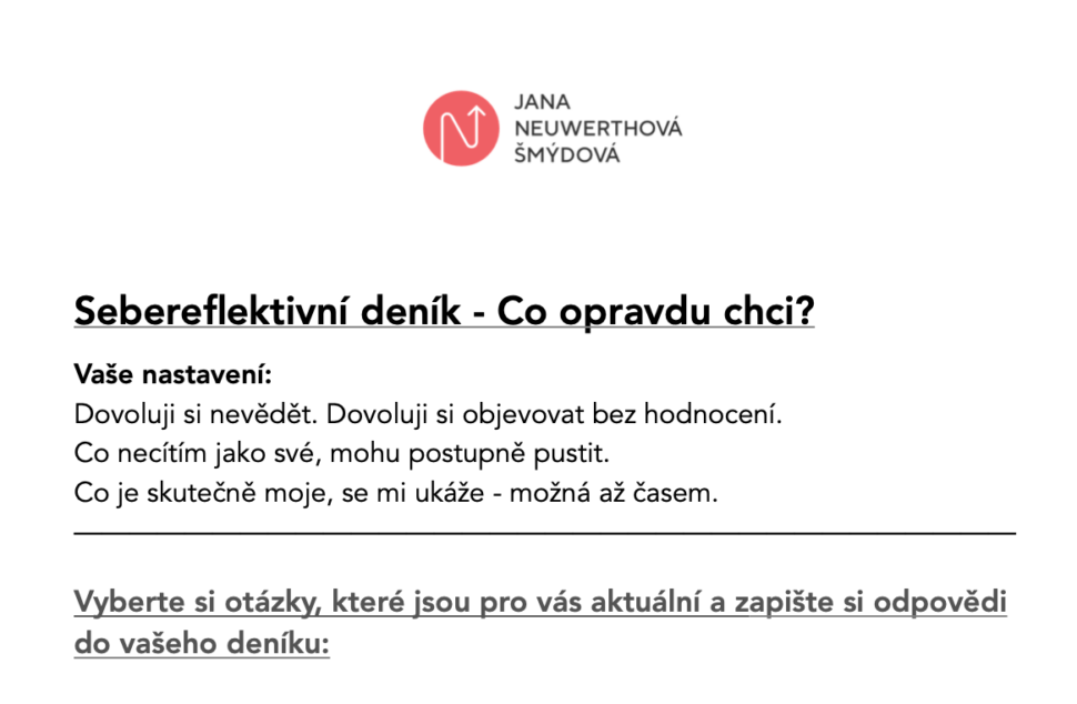 Sebereflektivní otázky