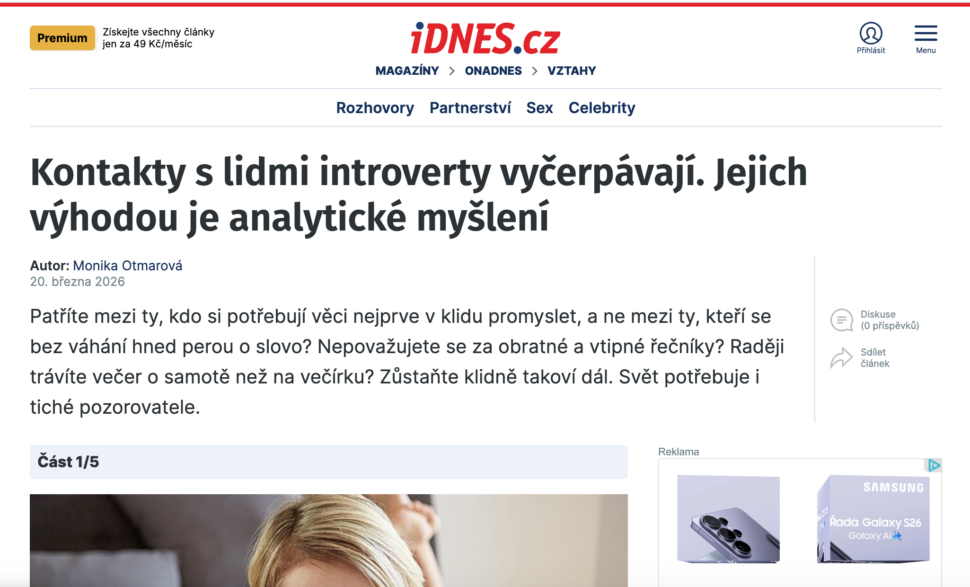 Introverti na&nbsp;idnes.cz, Jana Neuwerthová